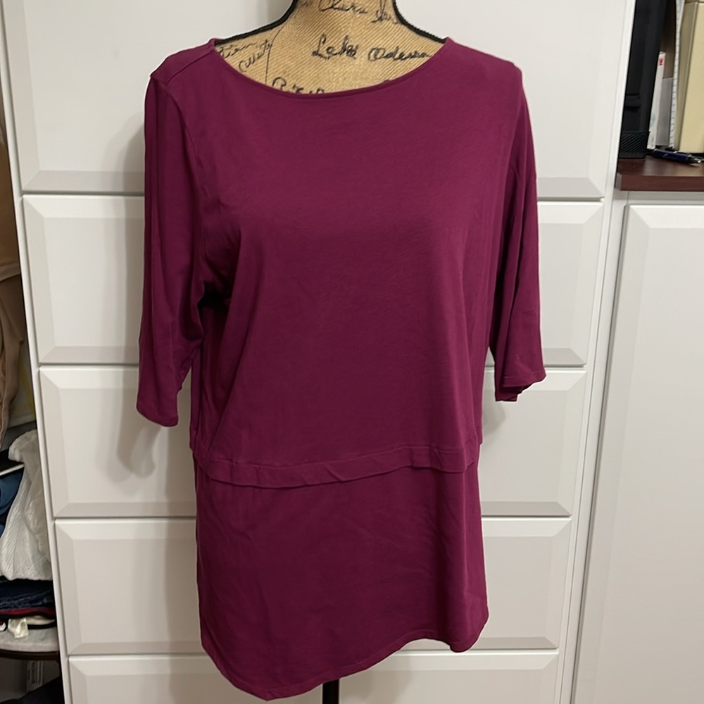 J. Jill Pure Jill Plum Top